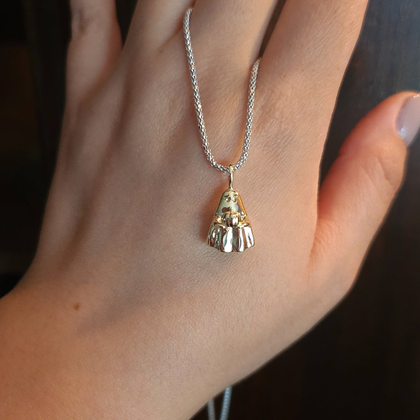 Pumpkin Embrace Ghost Pendant