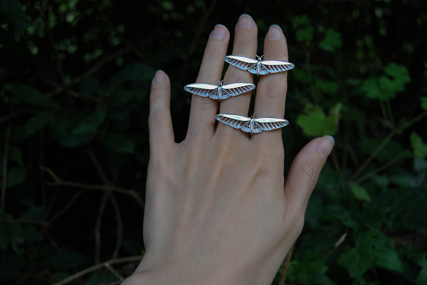 Two Finger Butterfly ring
