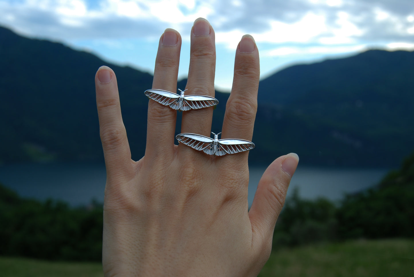 Two Finger Butterfly ring
