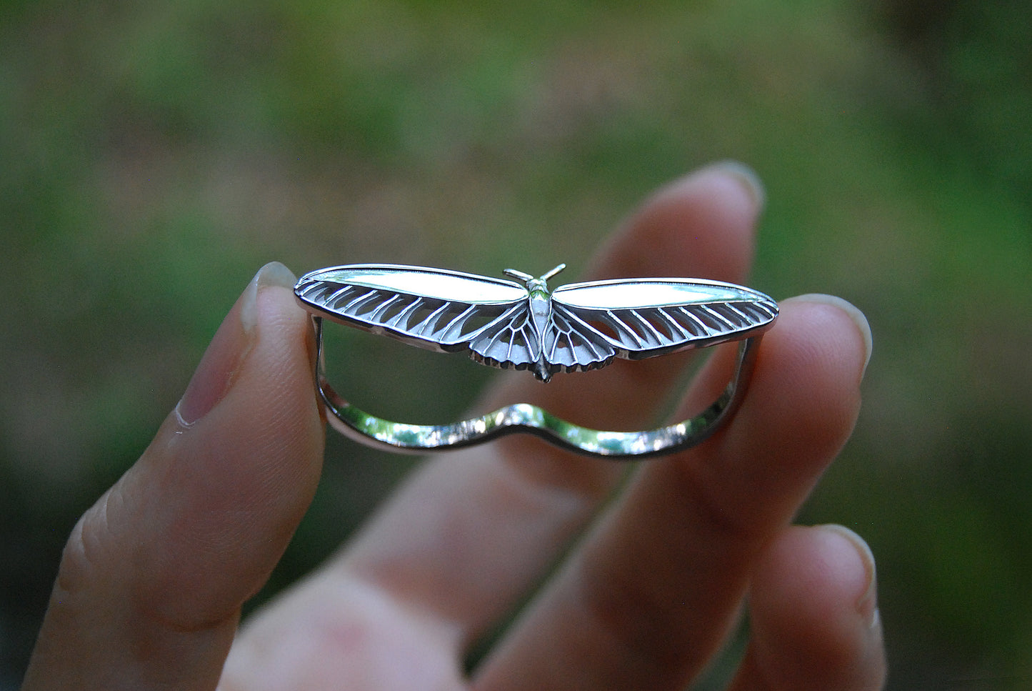 Two Finger Butterfly ring