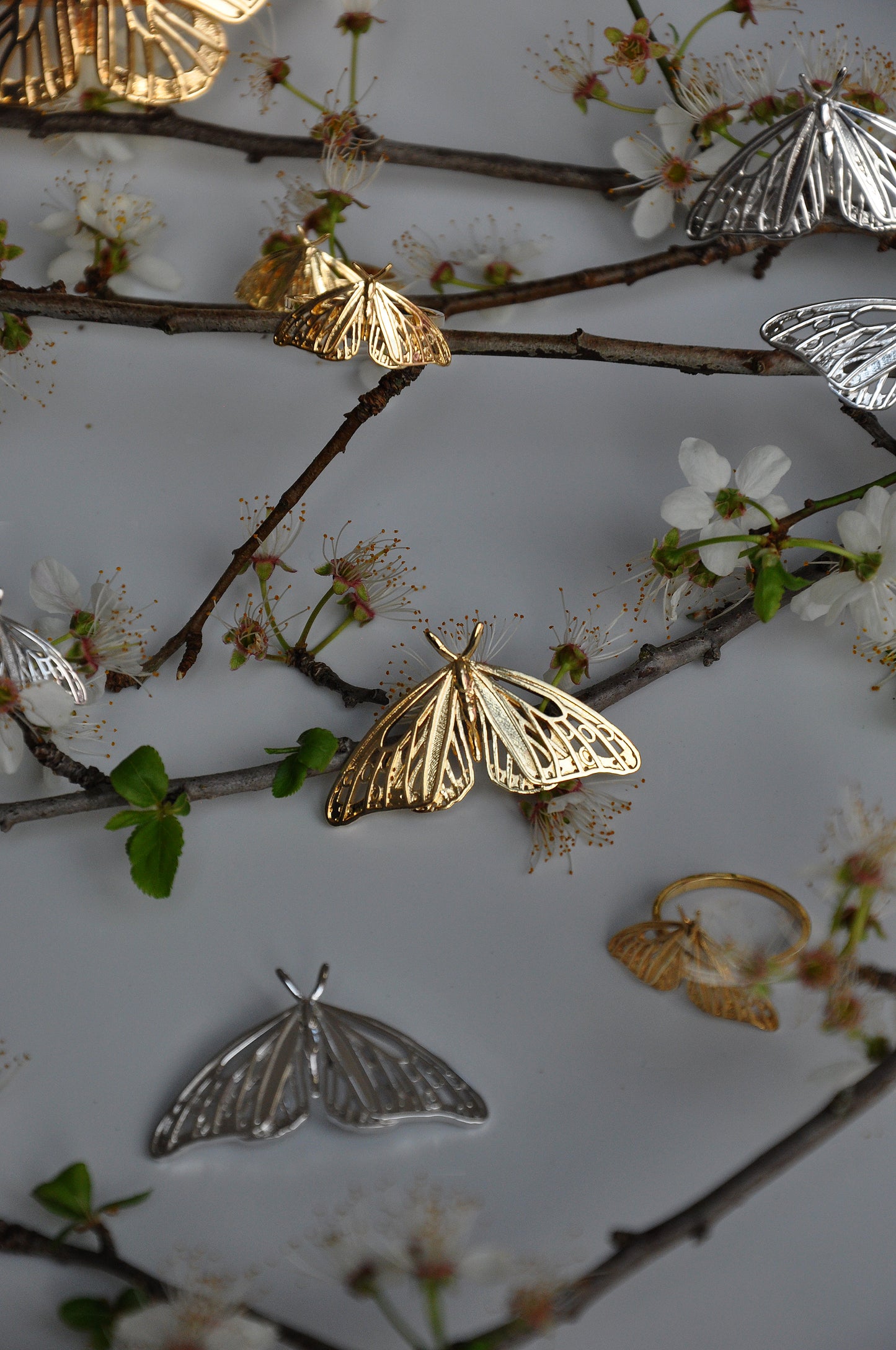 Gold Butterfly Pendant – Handcrafted Nature-Inspired Jewelry (No Chain)