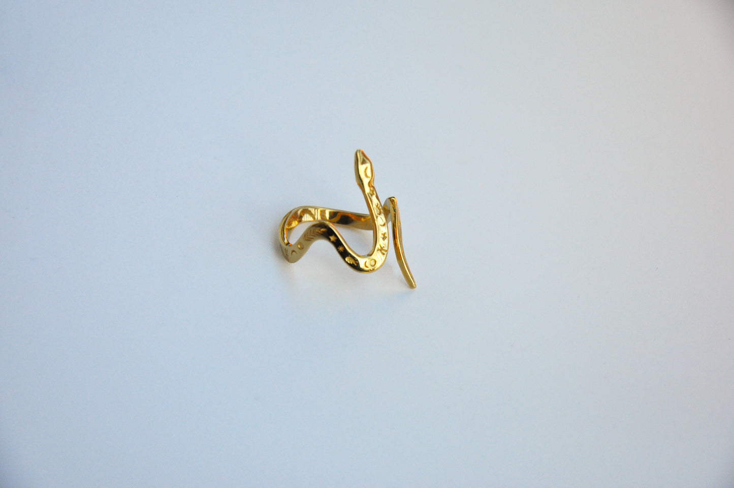 Celestial Snake Ring – Sterling Silver or Gold Snake Jewelry with Symbolic Meaning