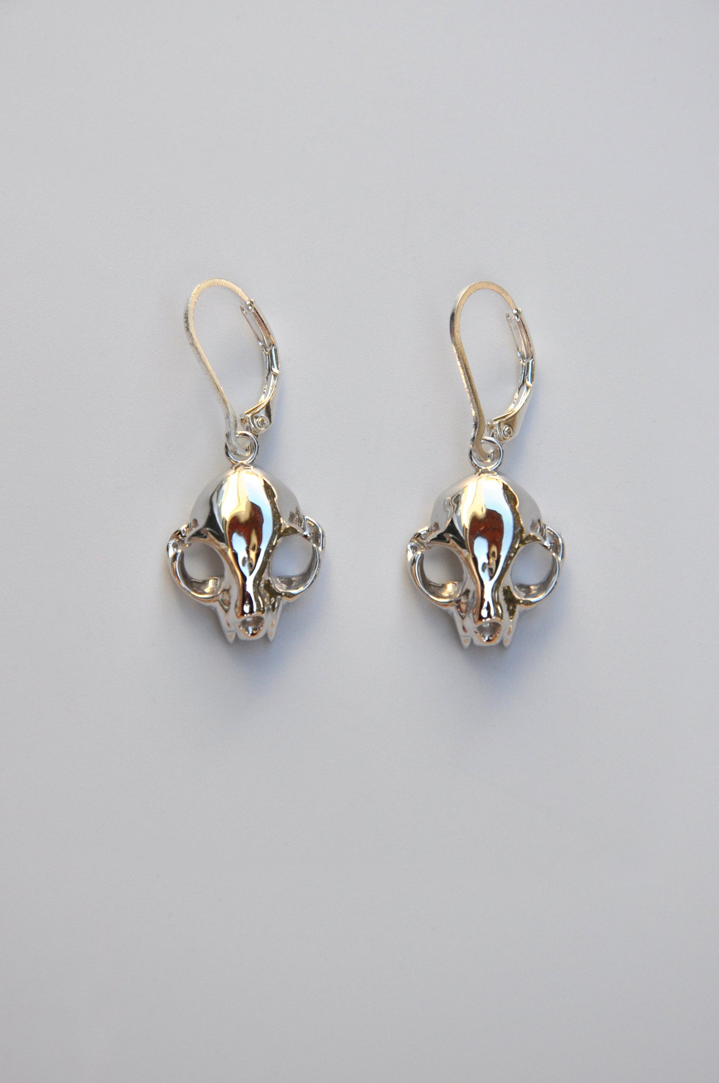 Feline Skull Earrings