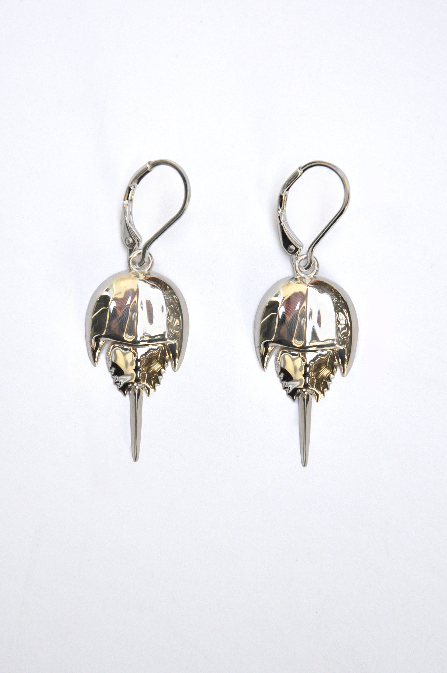 Articulated Horseshoe Crab Earrings – Fossil Jewelry in Silver & Gold