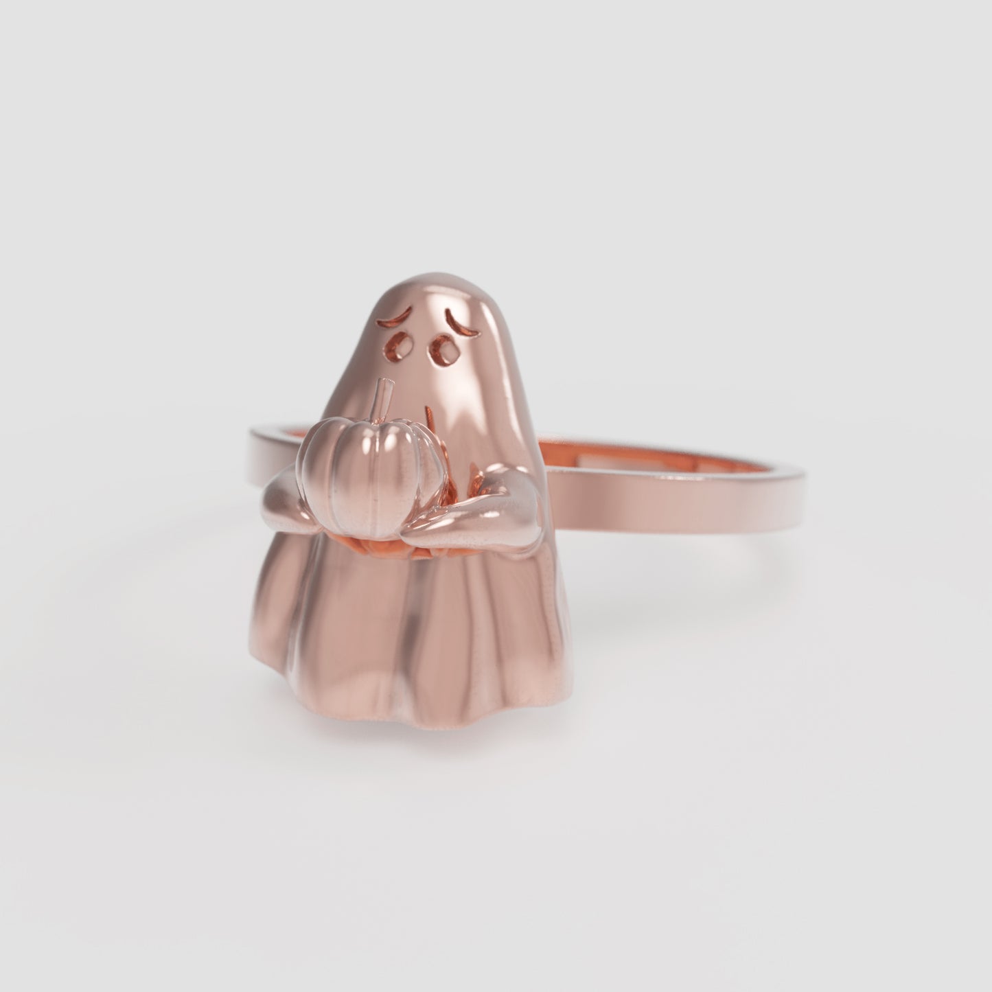 Pumpkin Embrace Ghost Ring
