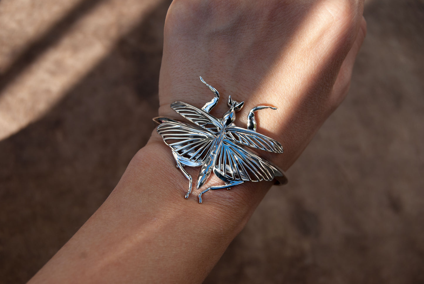 Orchid Praying Mantis Bracelet