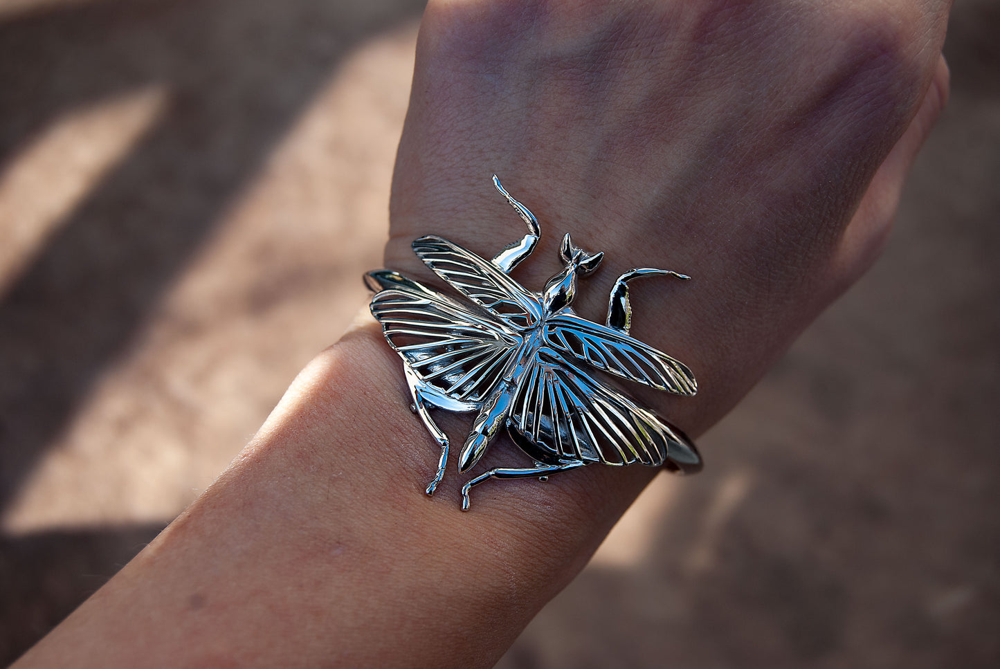 Orchid Praying Mantis Bracelet