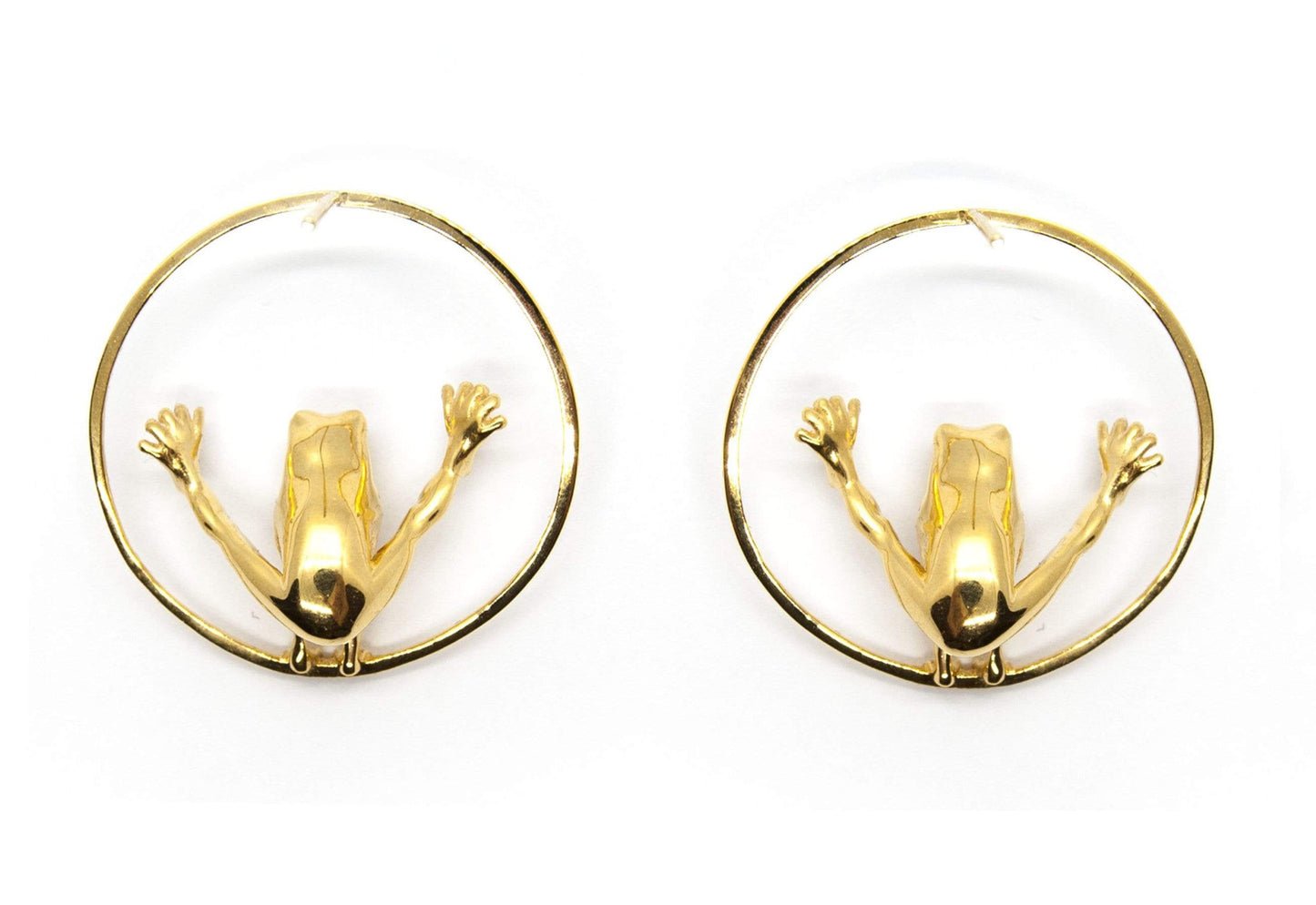 Circle Frog Hoop Earrings