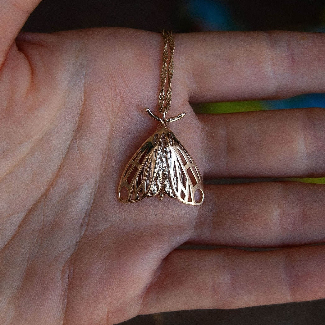 Tiger moth pendant