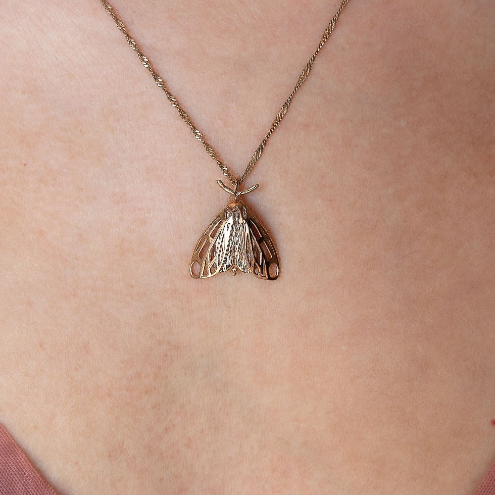 Tiger moth pendant
