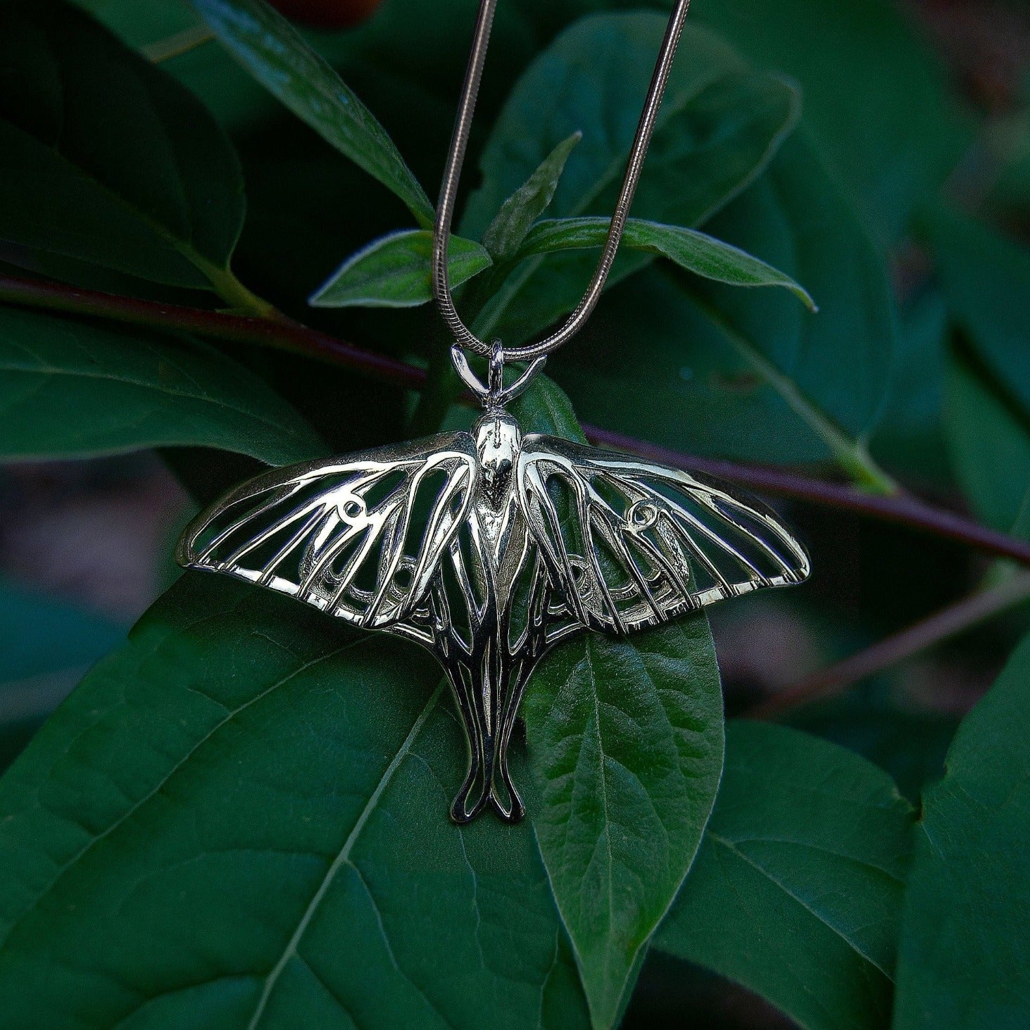 Handmade store Luna Moth Necklace