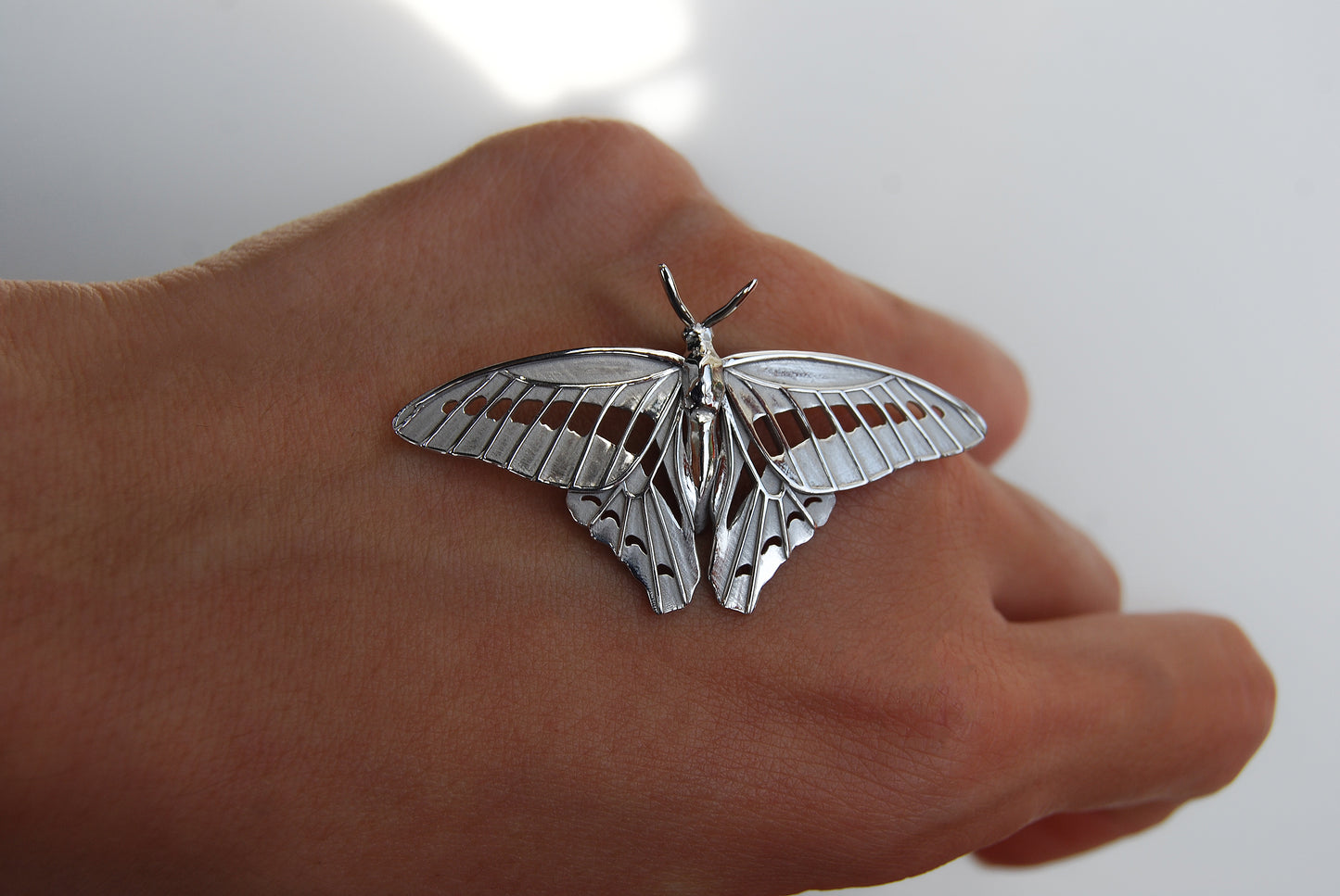 Blue Triangle Butterfly Pendant