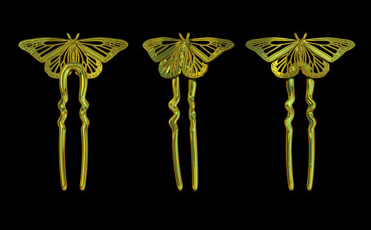 Custom butterfly hair pin