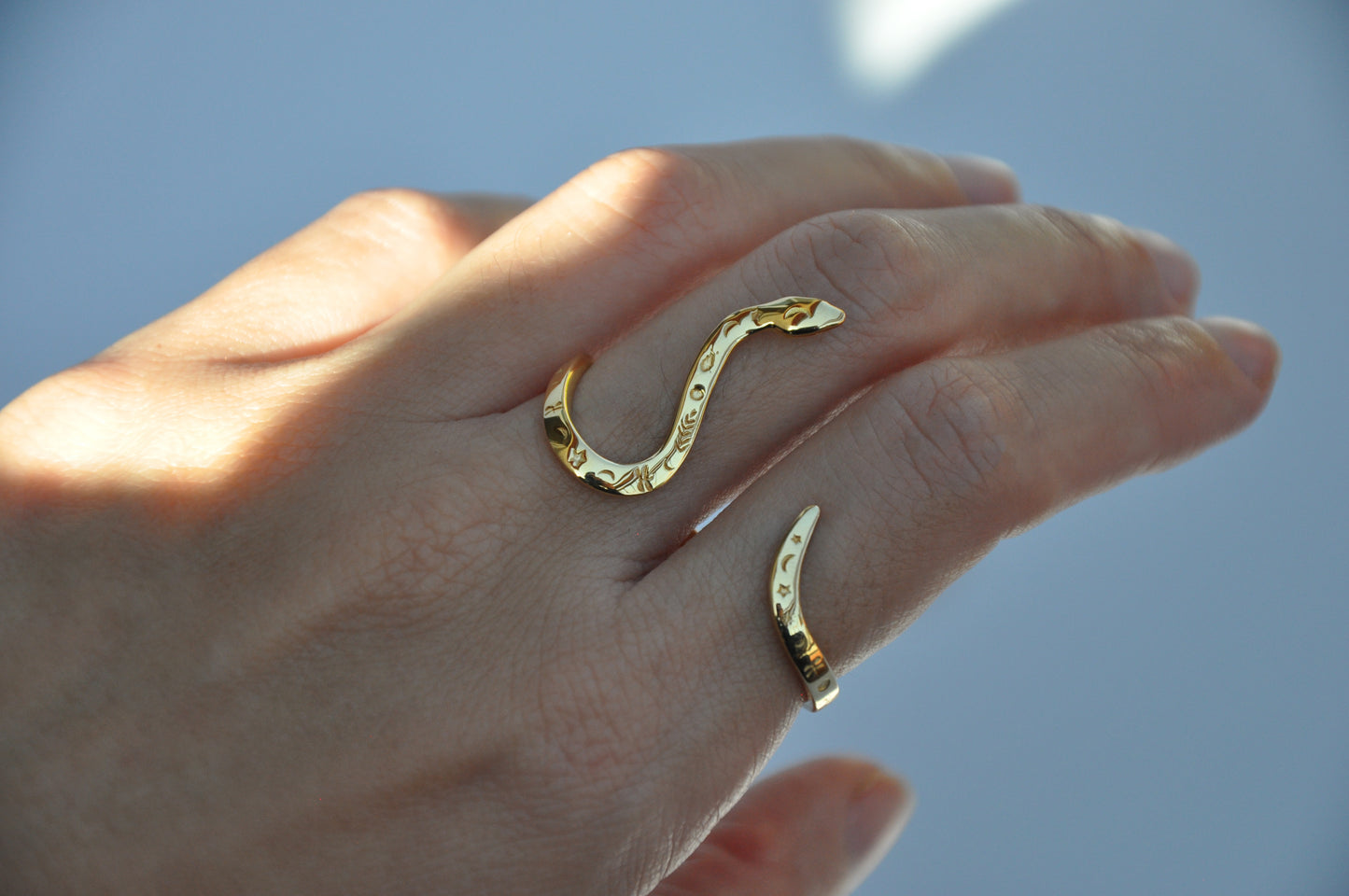 Two Finger celestial Snake Ring