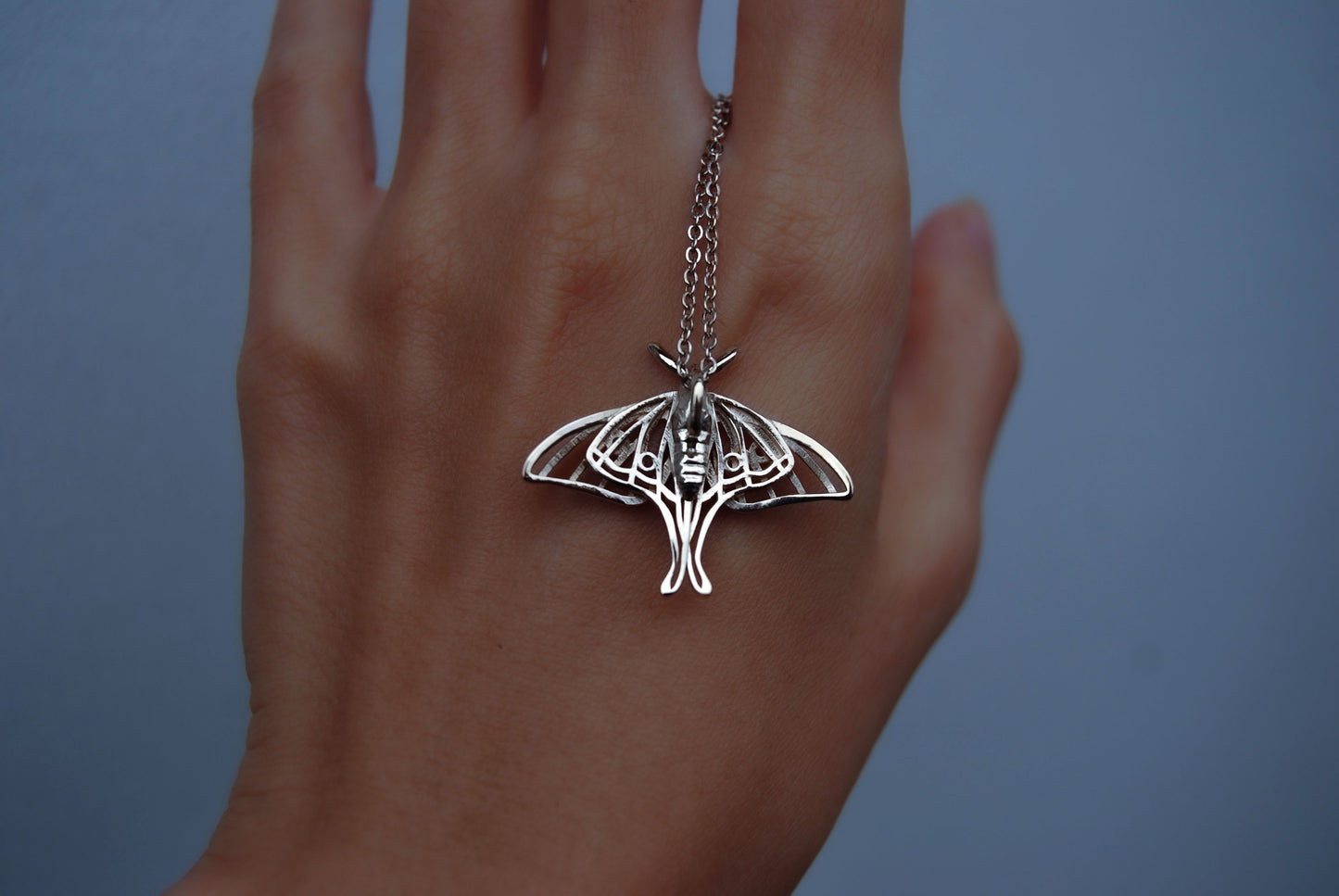 Dainity Luna Moth pendant