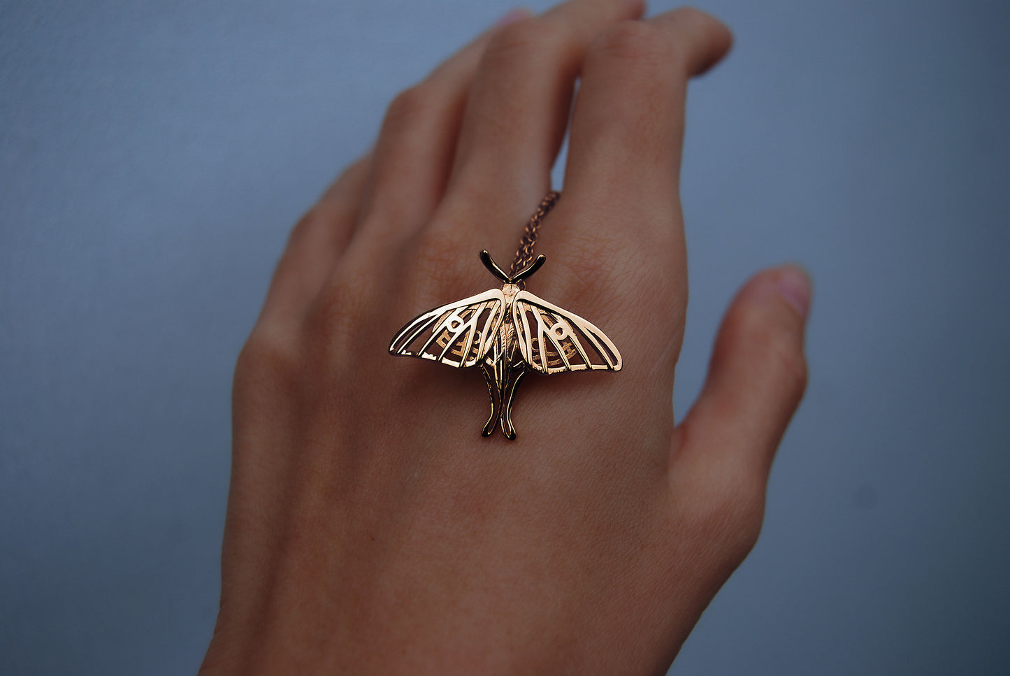Dainity Luna Moth pendant