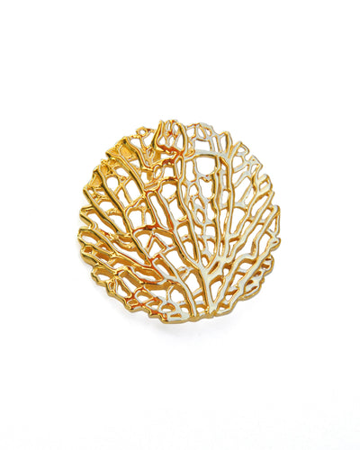Round Coral Pendant