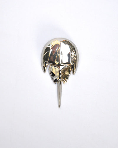 Articulated Horseshoe Crab Pendant – Fossil Necklace in Silver & Gold