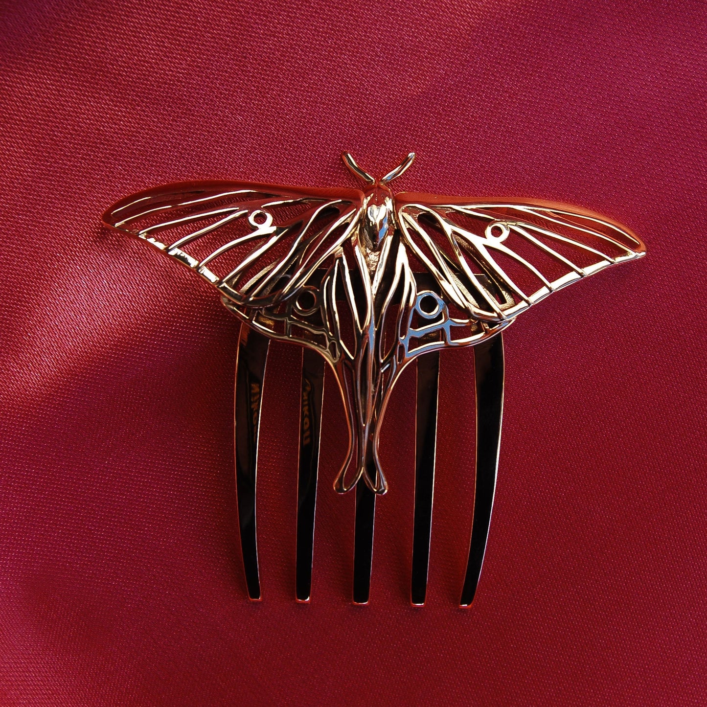 Luna moth Hair Comb