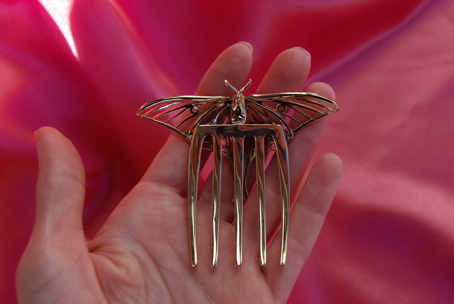 Luna moth Hair Comb