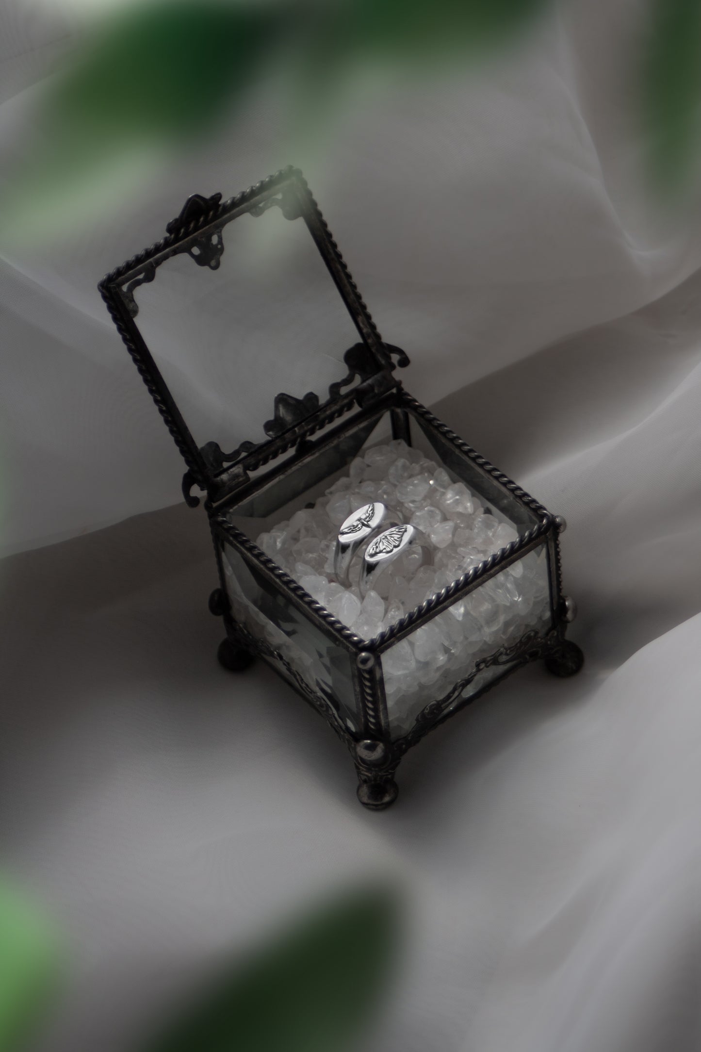 Ghostly Silkmoth Signet Ring