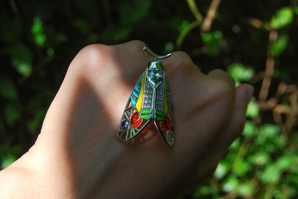 Picasso Moth Pendant