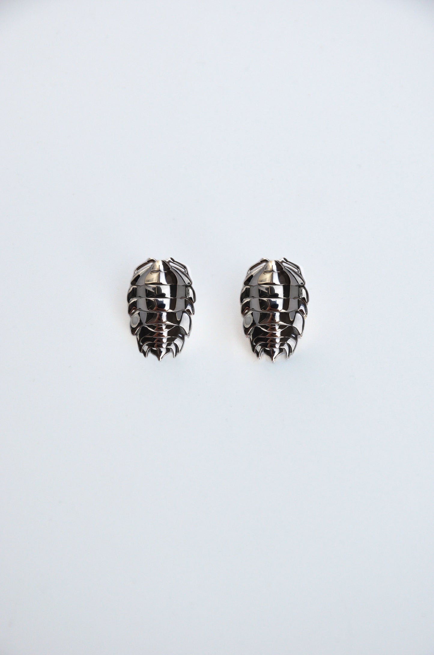 Rainbow Isopod Earrings – Nature-Inspired Bug Jewelry in Silver & Gold
