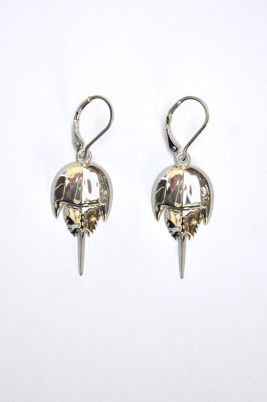 Articulated Horseshoe Crab Earrings – Fossil Jewelry in Silver & Gold