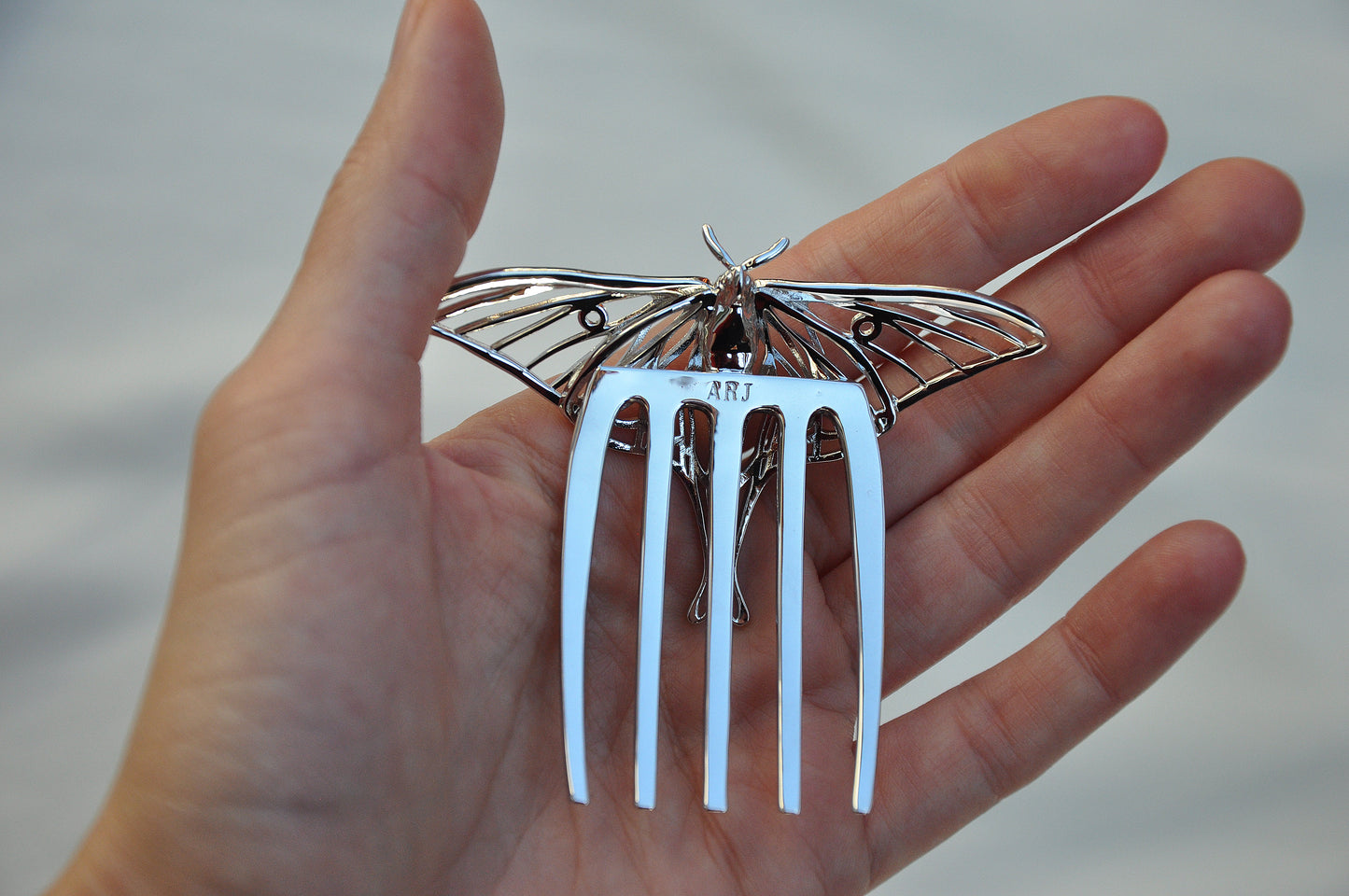 Luna moth Hair Comb