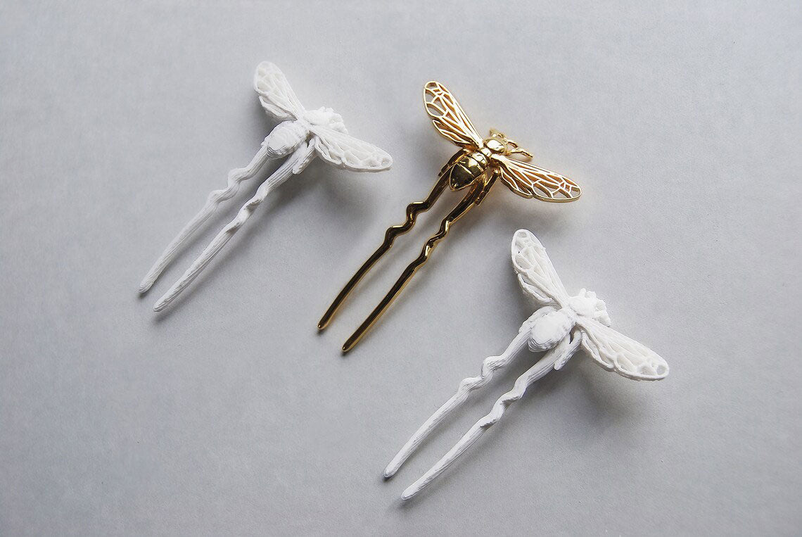Bee Hair Pin – Gold, Silver & Bronze | Handmade Sustainable Jewelry & Eco-Friendly Hair Accessory