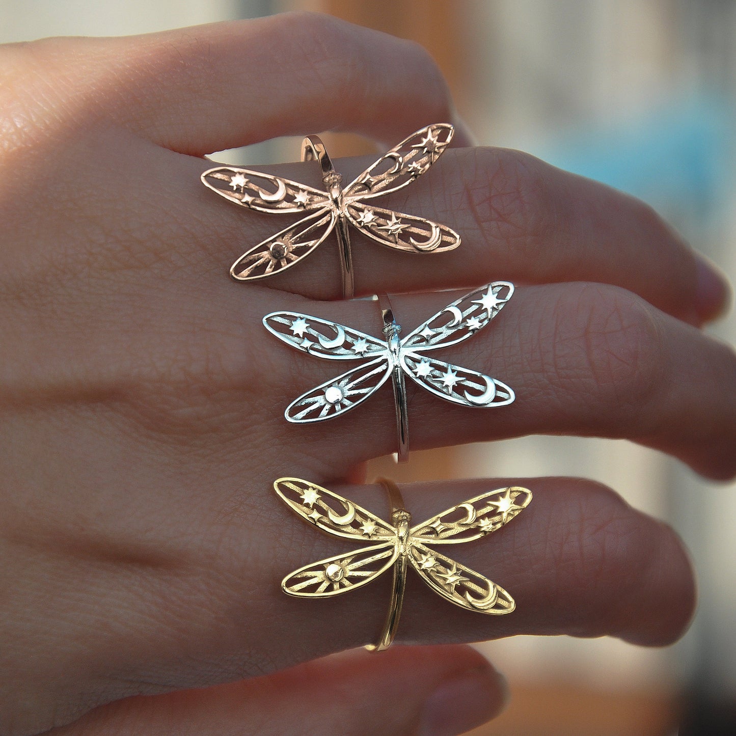 Celestial Damselfly Ring