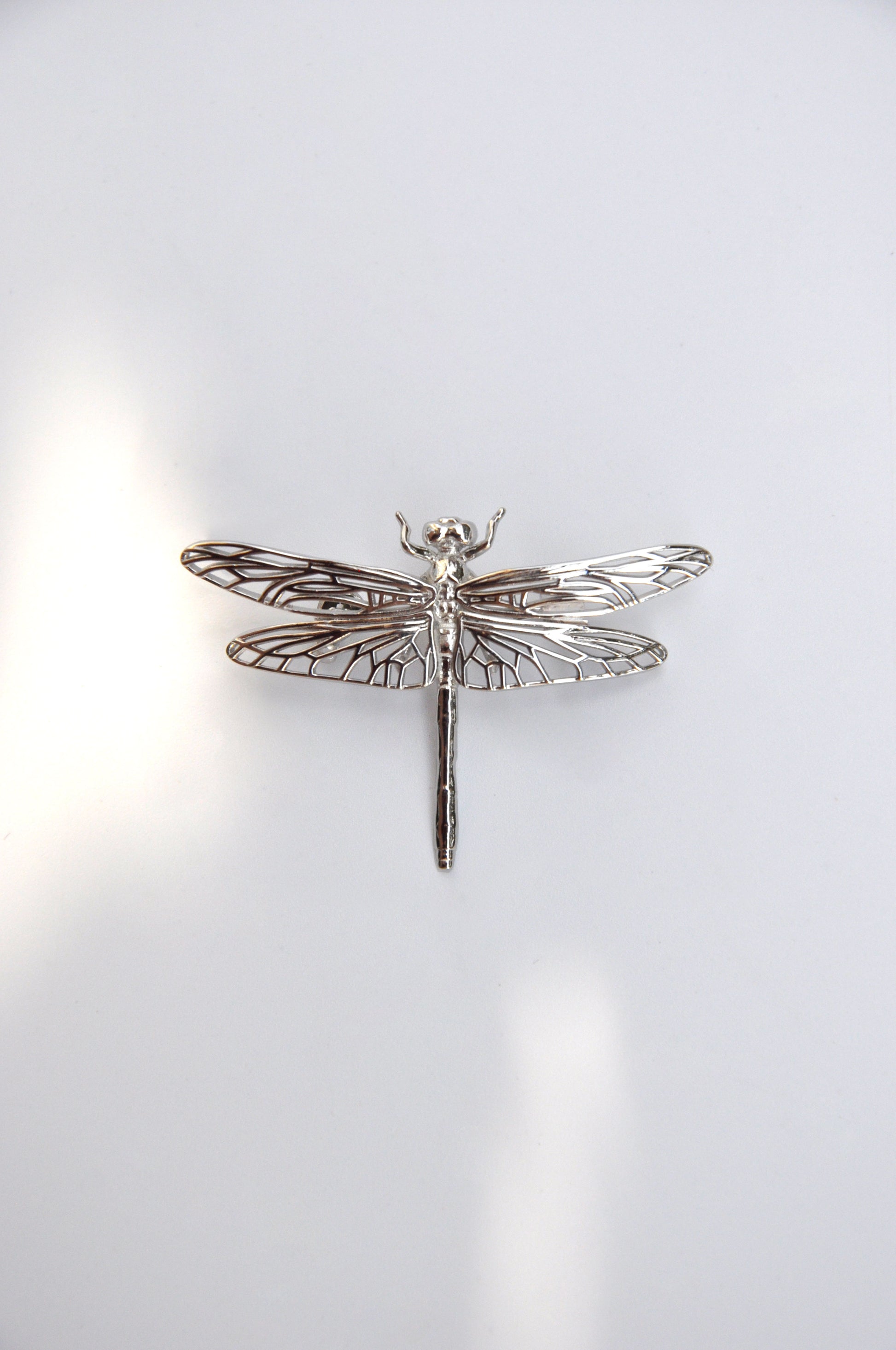 Beautiful Silver Dragonfly Brooch by Anna Reikher Handmade 925