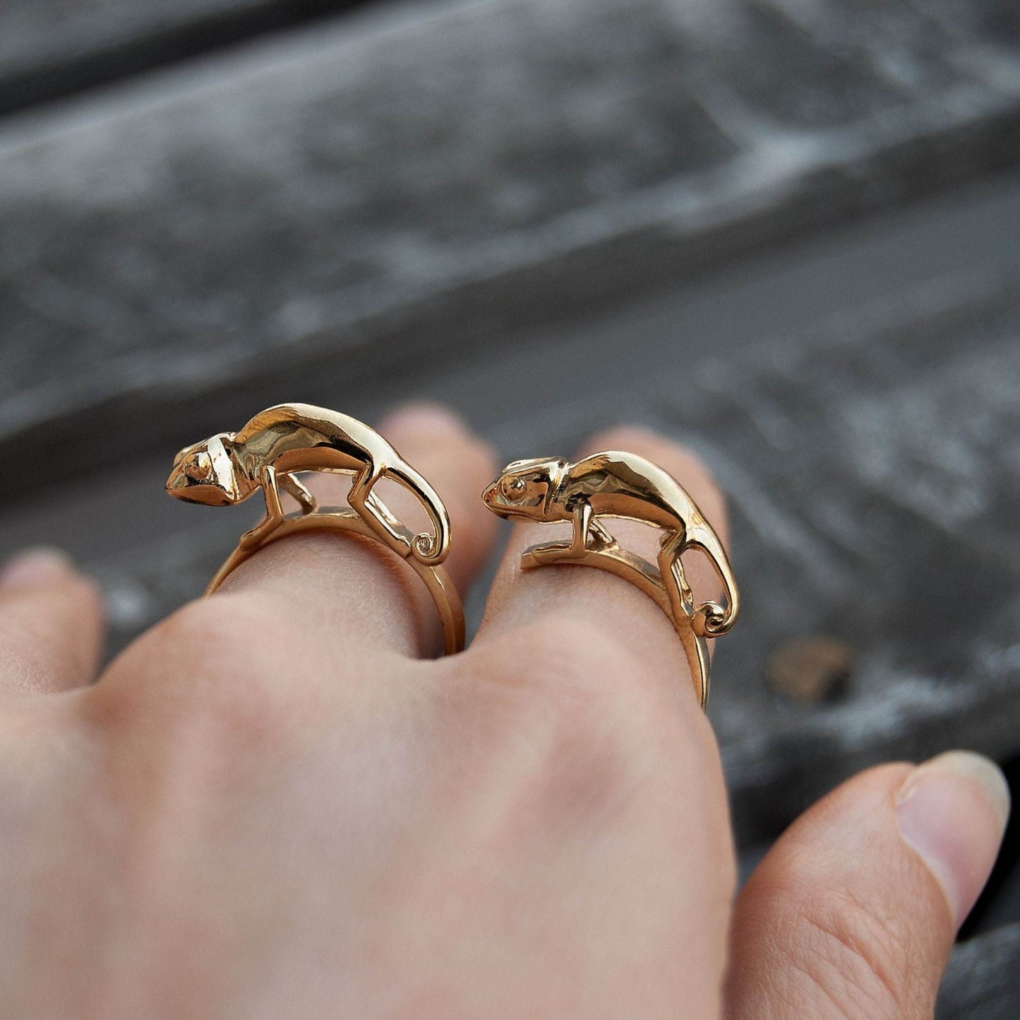 Two Finger Chameleon Ring