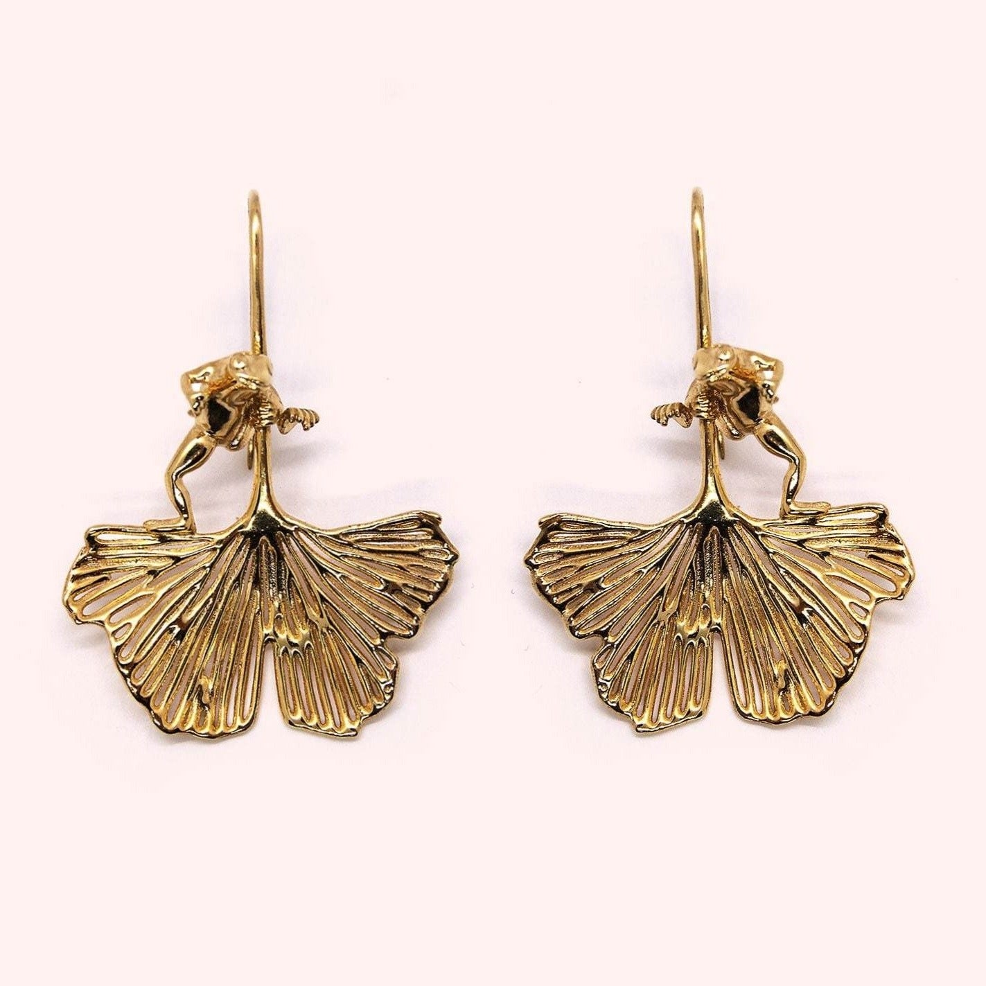 Ginkgo Biloba Leaf Earrings – Perimade & Co.