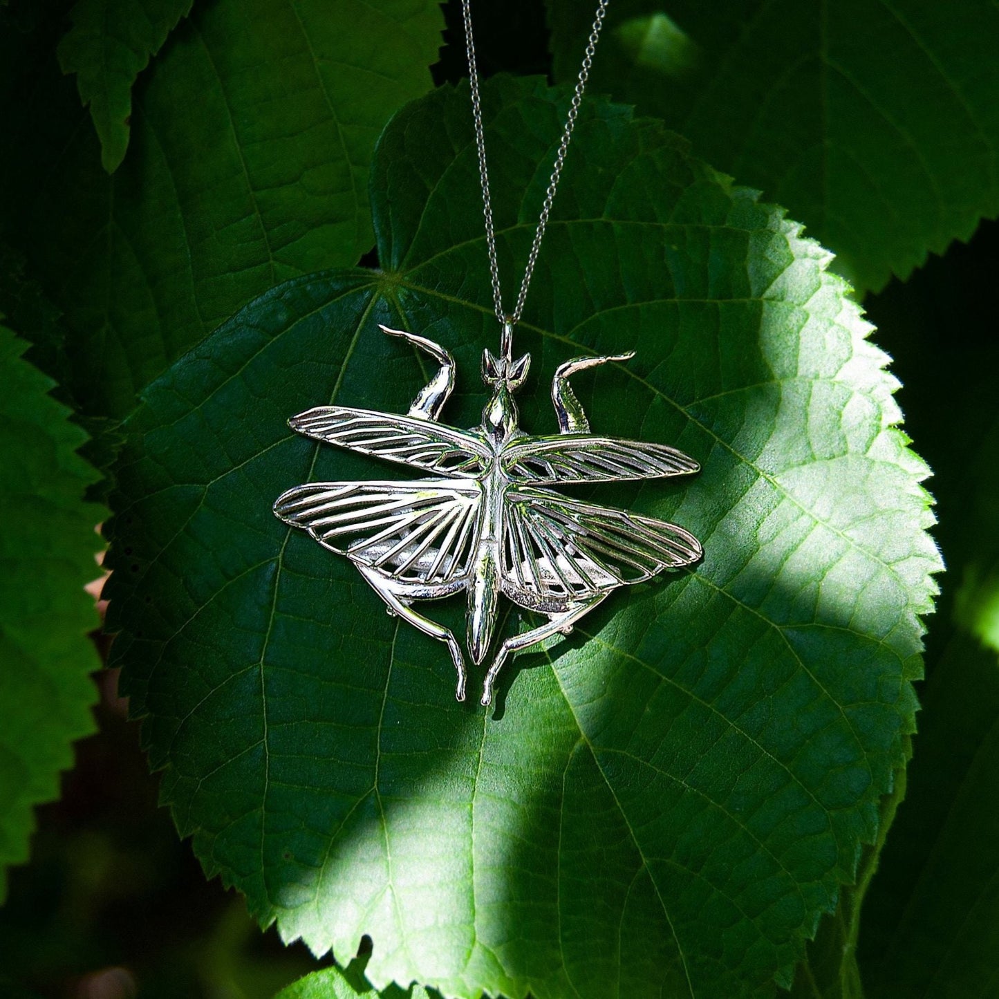 Orchid Praying Mantis Pendant