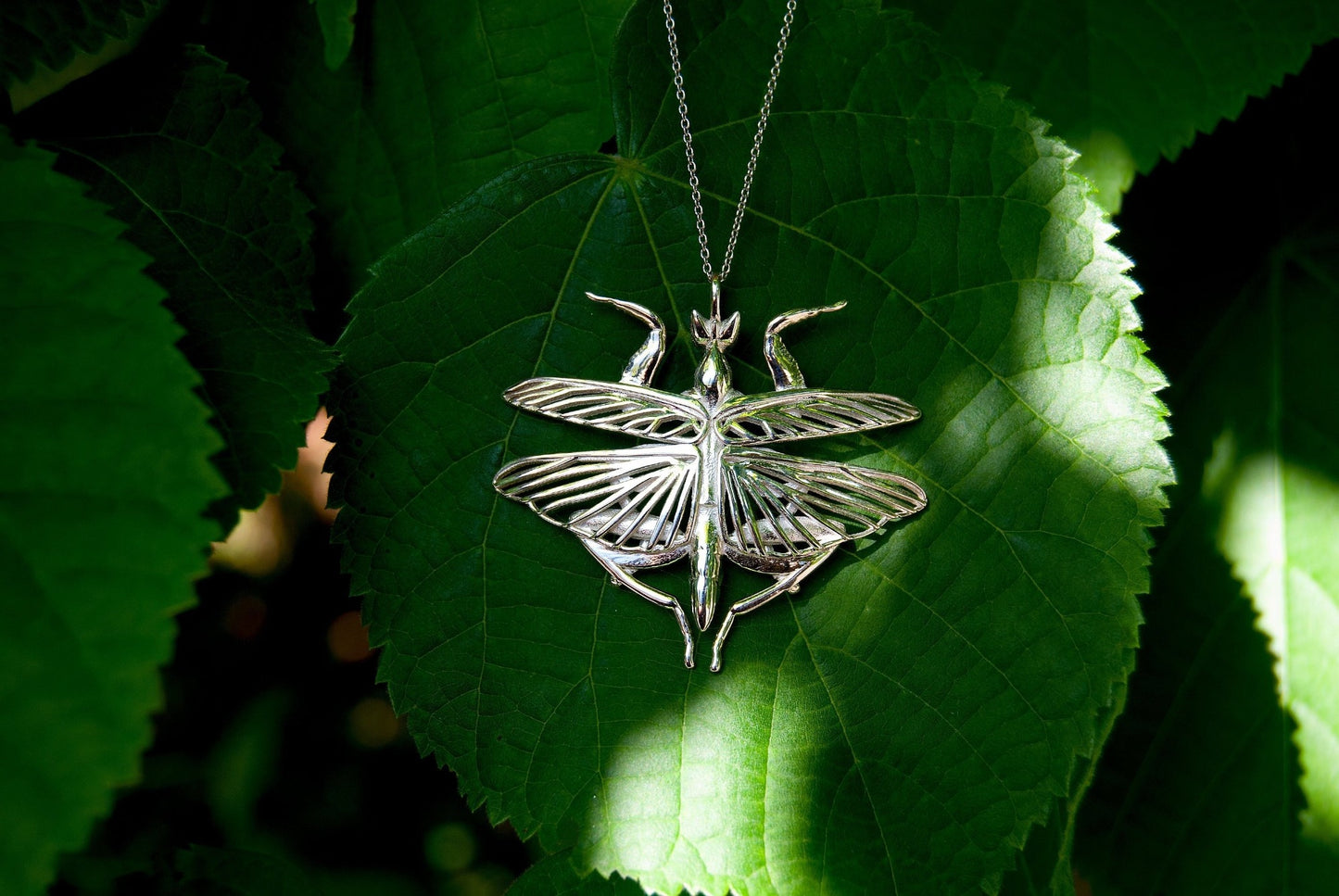 Orchid Praying Mantis Pendant