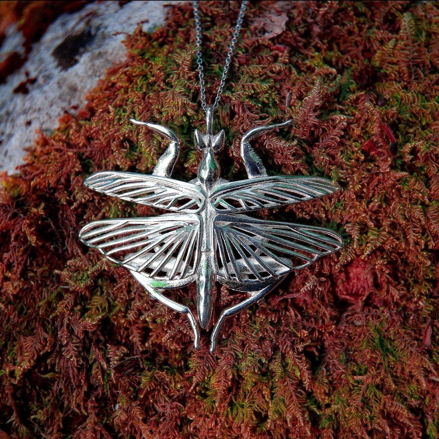 Orchid Praying Mantis Pendant